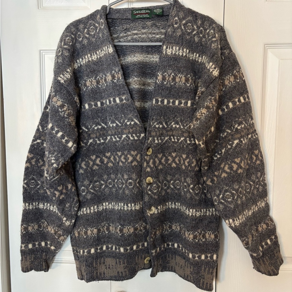 Shetland Wool Cardigan Sweater